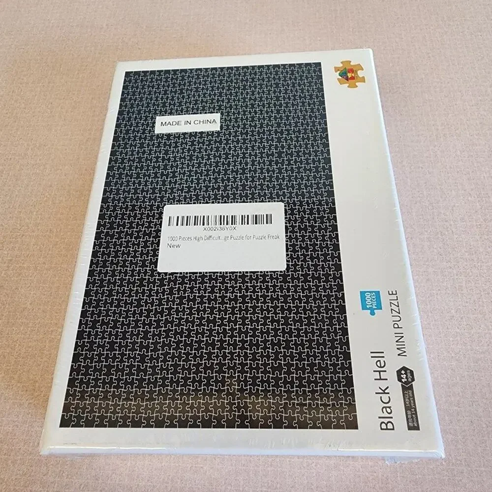 NEW Black H3LL mini puzzle 1000‎ piece all black ages 14+